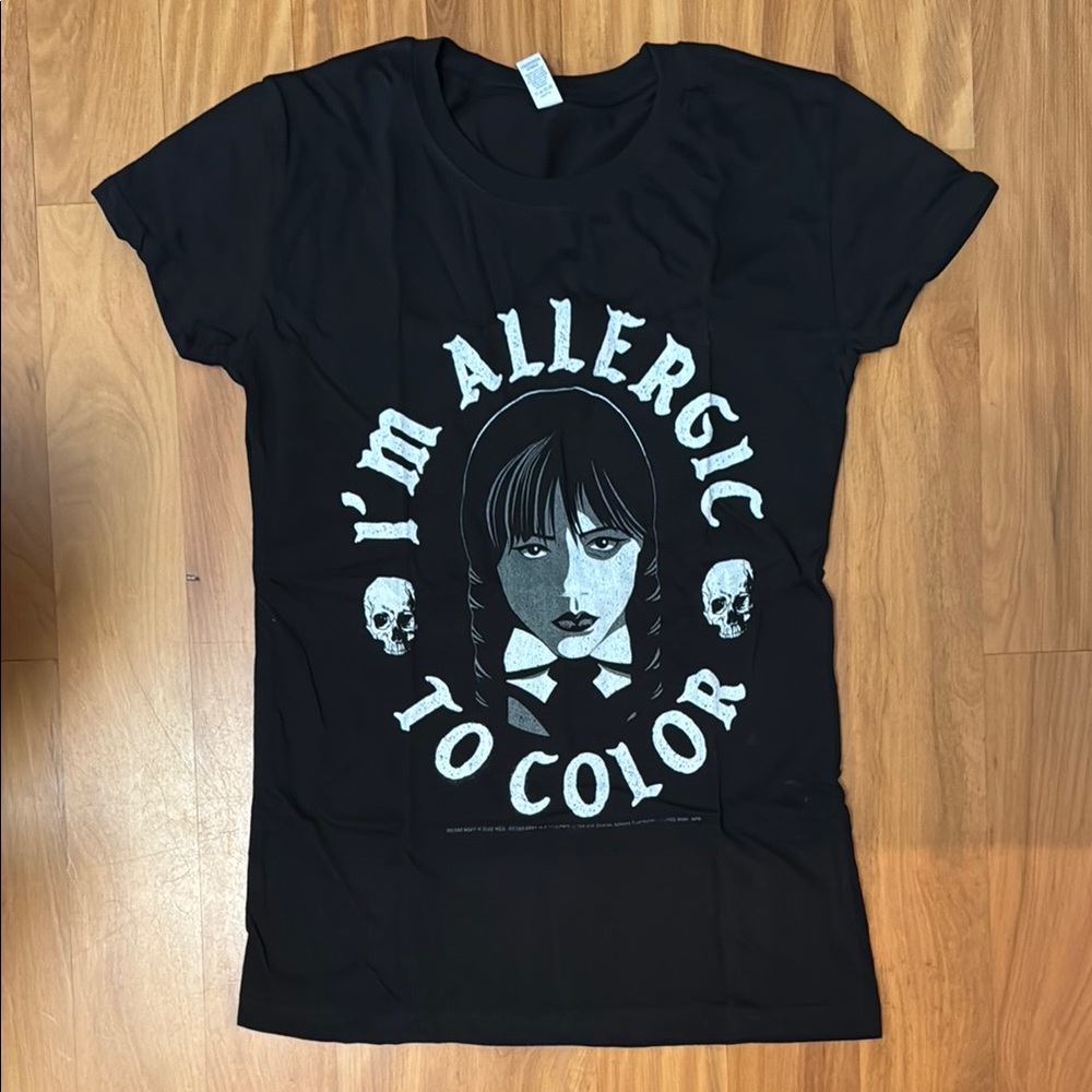 Black Short Sleeve Tee with Bold Graphic Design